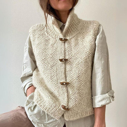 Gilet Sans Manches Silhouette Structurée pour Femme