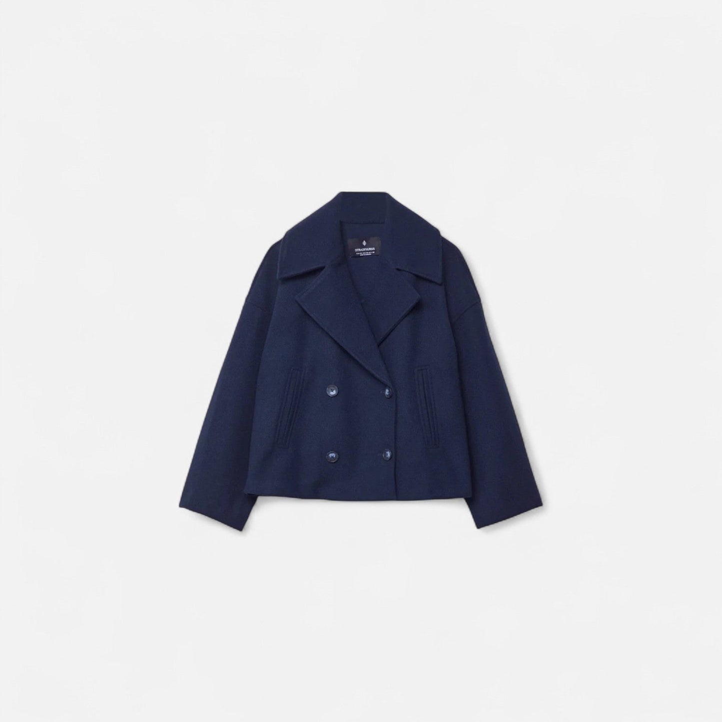 Veste Cintrée en Laine Fermeture Dissimulée pour Femme