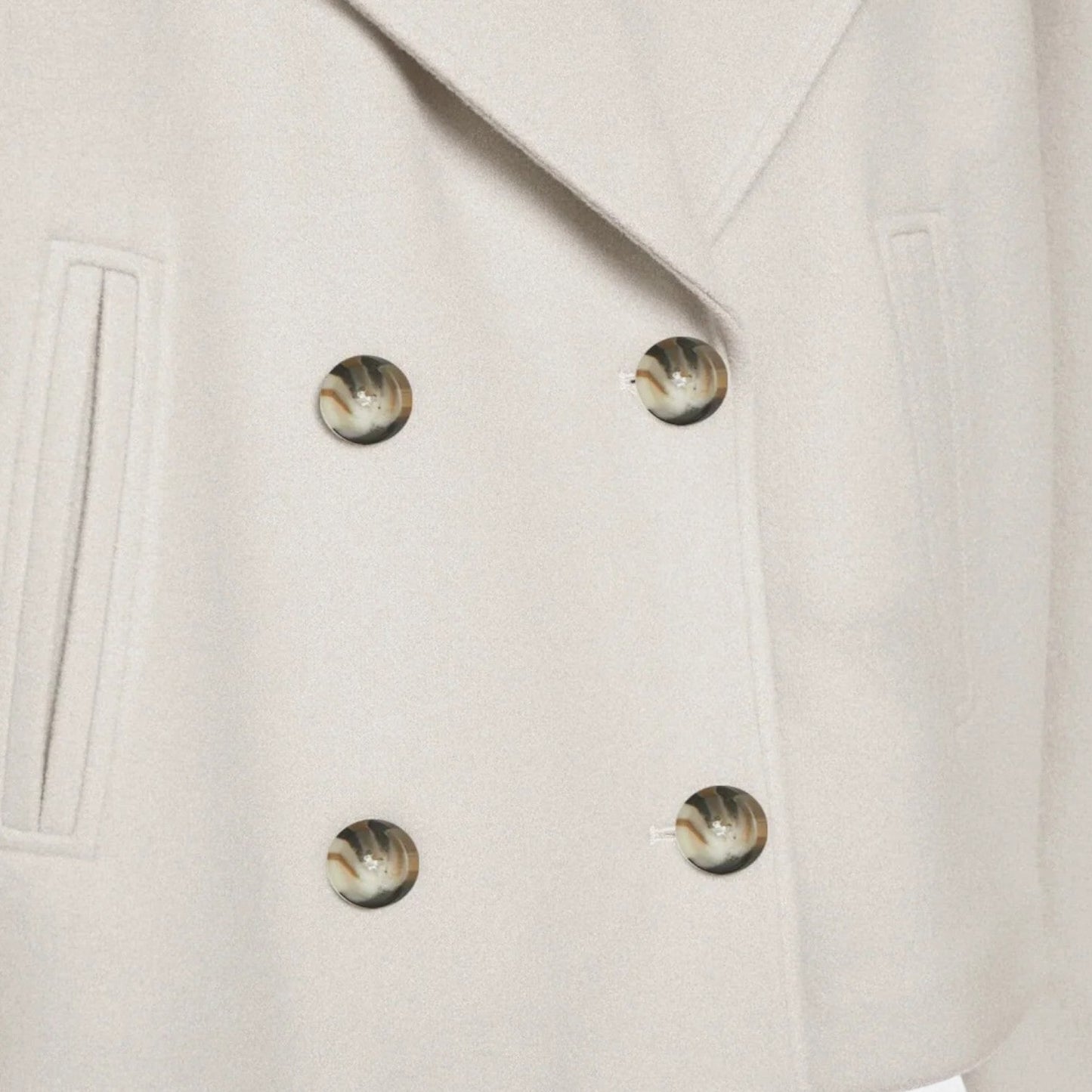 Veste Cintrée en Laine Fermeture Dissimulée pour Femme