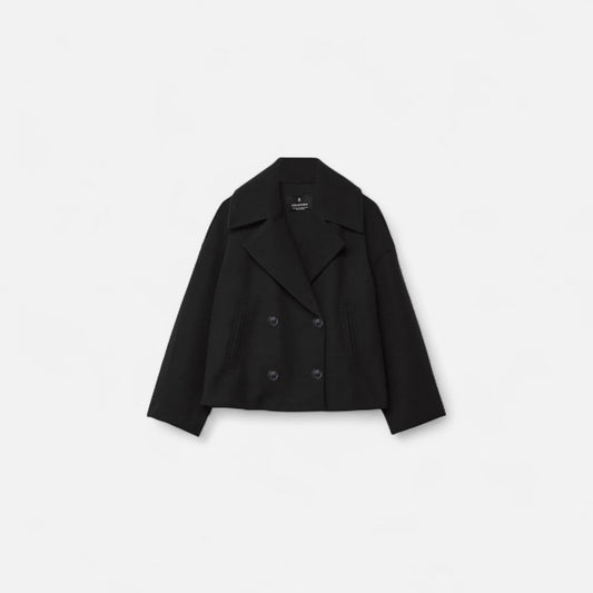 Veste Cintrée en Laine Fermeture Dissimulée pour Femme