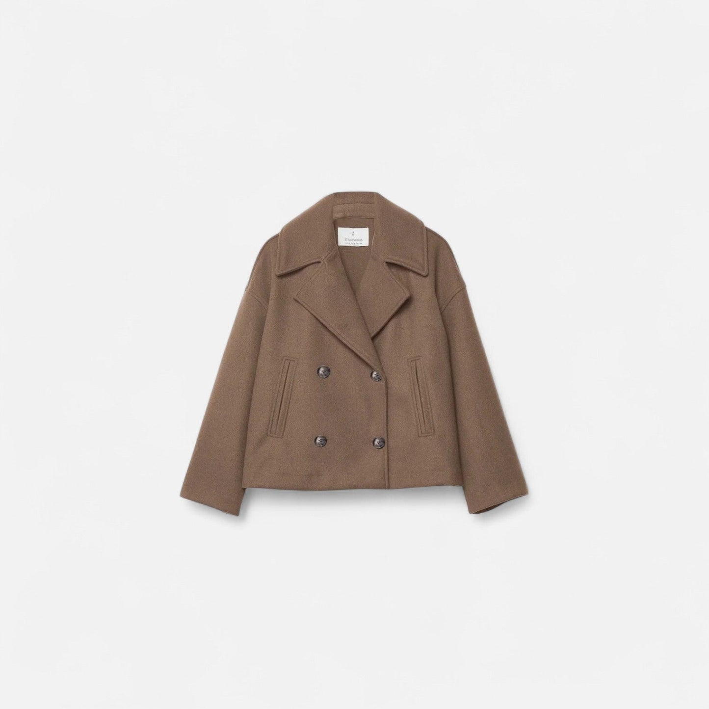 Veste Cintrée en Laine Fermeture Dissimulée pour Femme