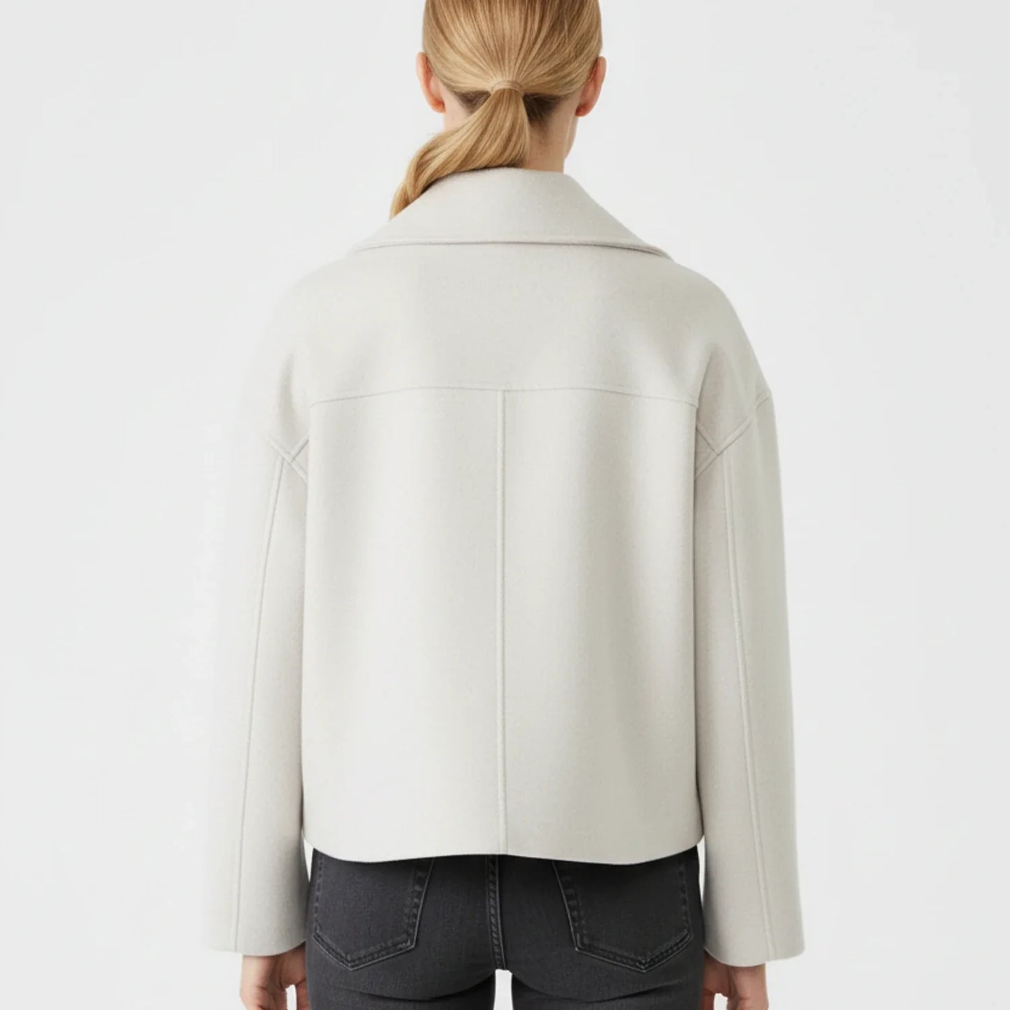 Caban Court Oversize Double Boutonnage pour Femme